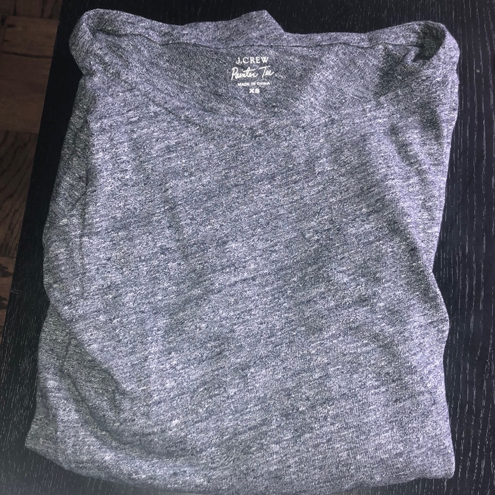 J Crew Grey Painter Long sleeve tee - Picture 2 of 3